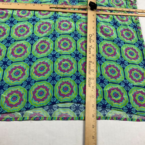 Lauren Gold Silk Sleeveless Blouse Vibrant Geometric Colorful Top V-Neck XS - Picture 5 of 9